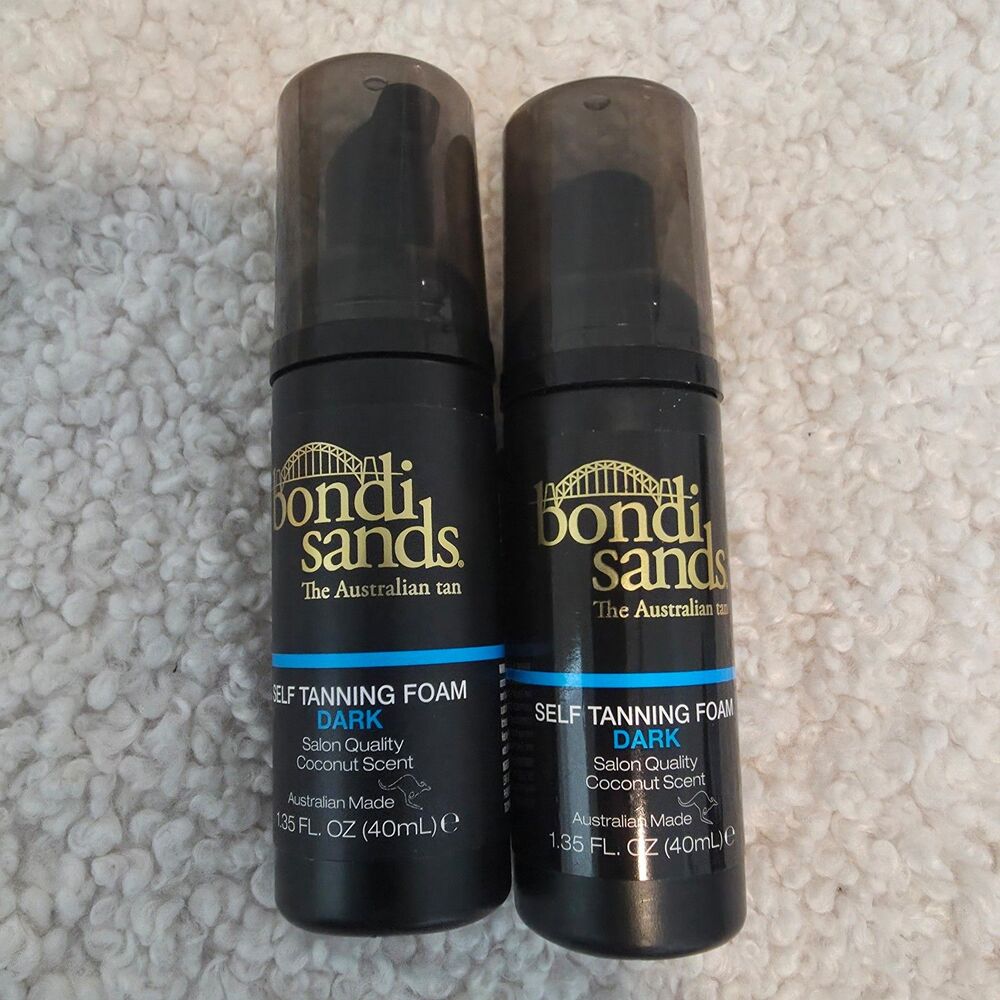 New Bondi Sands Self Tanning Foam Dark 1.35 FL. OZ (40mL) Lot of 2